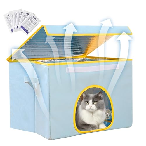 Cooling Dog House, Folding Pet Cooling House, Dogs Cooling House, Air Conditioning Pet House, Oxford Cloth Cooling House, Pet House With Ice Packs, Cooling Pet House For Cats And Dogs von Zqkimzi