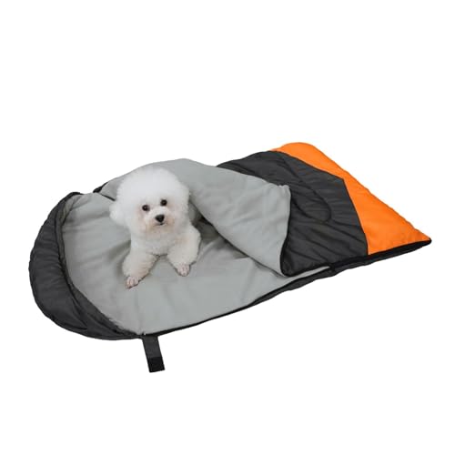 Heat Dog Sleeping Bag, Electric Dog Bed Heating Pad, Portable Pet Heating Pad, Dog Bed for Backpacking, Heated Cat Warmer Bed, Camping Dog Sleeping Bag, Dog Warmer for Hiking, Portable Heating Pad for von Zqkimzi