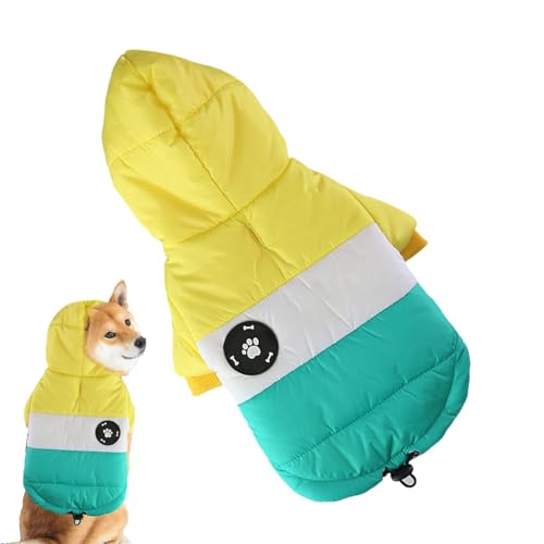 Insulated Dog Jacket, Waterproof Dog Coat, Fleece-Lined Dog Coat, Cold Weather Dog Vest, Thermal Dog Jacket, Reflective Dog Winter Coat, Windproof Dog Coat, Small Dog Winter Coat von Zqkimzi