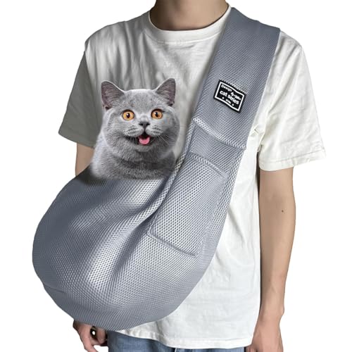 Portable Pet Sling Bag, Cat Sling Carrier, Puppy Carrying Bag, Pet Sling Carrier, Travel Dog Bag, 75x65x3 cm, / 29.53x25.59x1.18in, Portable Dog Carrier Sling Bag for Small Pets von Zqkimzi