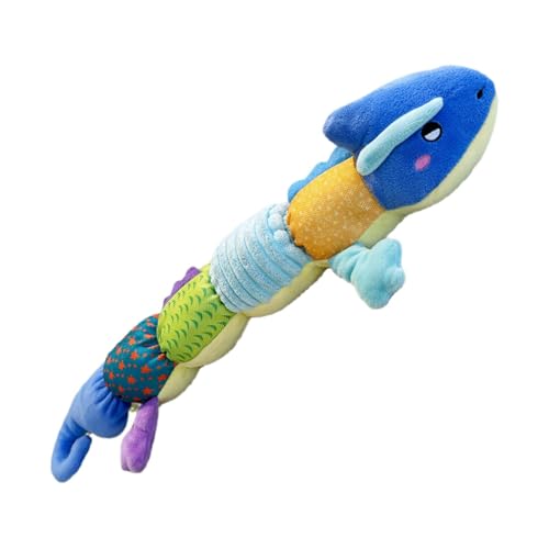 Zqkimzi Animal Dog Chew Toys for Puppies and Dogs - Soft Squeaky Crocodile and Caterpillar Toys for Small, Medium, and Large Breeds - Fun Interactive Play Pet Toy for Chewing and Entertainment von Zqkimzi