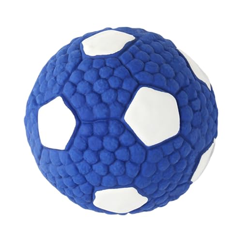 Zqkimzi Indestructible Soccer Ball, Tough Dog Soccer Ball, Bouncing Squeaky Ball, Sturdy Puppy Balls, Interactive Chew Toy, Dog Training Ball, Exercise Dog Toy, Dog Ball, for Training, Play, Exercise von Zqkimzi