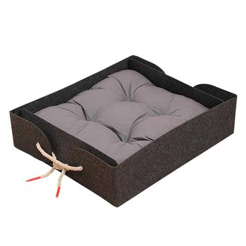 Zqkimzi Katzen-Hundebett - Waschbares Katzenbetten für Katzen - Bequemes kleines Katzenbett waschbar, beruhigende Katzenbetten für Indoor-Katzen, faltbar für alle Jahreszeiten von Zqkimzi