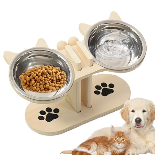 Zqkimzi Katzenfutter Und Wassernapf Set - rutschfest Höhenverstellbar Hundenapf Set,Anti-Schling Napf Für Welpe Katze Mehrkatzenhaushalte Täglich Unterwegs Zqkimzi Katzenfutter Und Wassernapf Set - rutschfest Höhenverstellbar Hundenapf Set,Anti-Schling Napf Für Welpe Katze Mehrkatzenhaushalte Täglich Unterwegs von Zqkimzi