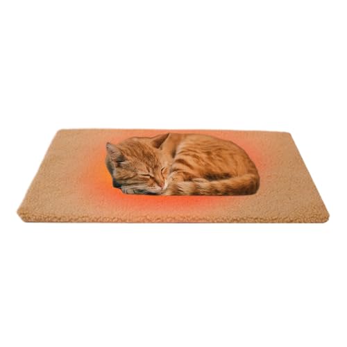 Zqkimzi Kitten Warming Pad, Puppy Heating Mat, Pet Travel Warming Mat, Heated Pet Bed, Winter Warming Pad, Non-Slip Mat Soft Sleeping Resting Bed for Pet Travel and Home Use for Kittens, Puppies von Zqkimzi