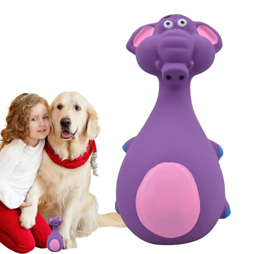 Zqkimzi Quietschspielzeug für Hunde aus Latex,Quietschspielzeug für Hunde aus Latex - Stehendes Kauspielzeug für Hunde | Tier-Bowling-Form, interaktives, quietschendes Welpenspielzeug für das von Zqkimzi