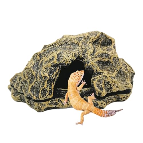 Zqkimzi Reptilien Versteck,Simulierter Felsen Schildkrötenhaus für Echsen | Kleine Aquarium Zubehör Landschaftsbereich Terrarium Deko für Innenterrarien Zqkimzi Reptilien Versteck,Simulierter Felsen Schildkrötenhaus für Echsen | Kleine Aquarium Zubehör Landschaftsbereich Terrarium Deko für Innenterrarien von Zqkimzi