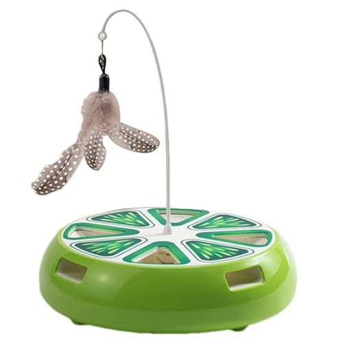 Zqkimzi Selbstbeschäftigung Katze Spinner, Smart Mute Katzenspielzeug, Intelligentes Katzenübungsspielzeug, Indoor Kitten Play Spinner, 24x20x20cm, Engaging Indoor Exercise Toy für Katzen und Kätzchen von Zqkimzi