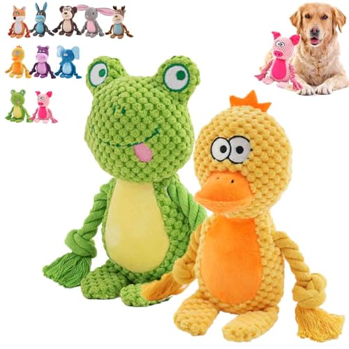 Zrfjfgksw Designed for Heavy Chewers, 2024 Newest Dog Animals Chew Toy, Indestructible Dog Squeak Toys, Wowpetsmart for Heavy Chewers, Cat and Dog Toys with Noise-Making Paper (2pcs-5) von Zrfjfgksw