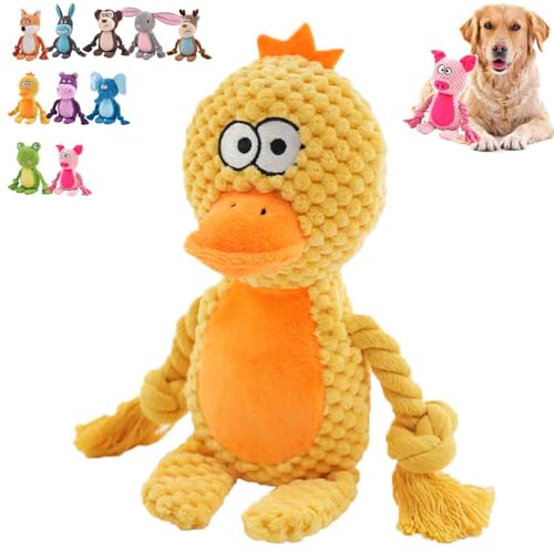 Zrfjfgksw Designed for Heavy Chewers, 2024 Newest Dog Animals Chew Toy, Indestructible Dog Squeak Toys, Wowpetsmart for Heavy Chewers, Cat and Dog Toys with Noise-Making Paper (Duck) von Zrfjfgksw