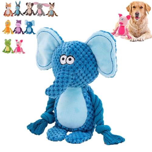 Zrfjfgksw Designed for Heavy Chewers, 2024 Newest Dog Animals Chew Toy, Indestructible Dog Squeak Toys, Wowpetsmart for Heavy Chewers, Cat and Dog Toys with Noise-Making Paper (Elephant) von Zrfjfgksw