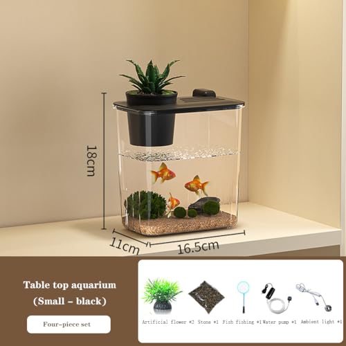 Zstar Aquarium Starter Kits, Acrylaquarium Fischtank mit LED-Leuchten, Filter Pumpe, Mini Landschafts Schreibtisch Aquarium Komplettset für Home Büro Schreibtisch Dekoration,S Zstar Aquarium Starter Kits, Acrylaquarium Fischtank mit LED-Leuchten, Filter Pumpe, Mini Landschafts Schreibtisch Aquarium Komplettset für Home Büro Schreibtisch Dekoration,S von Zstar