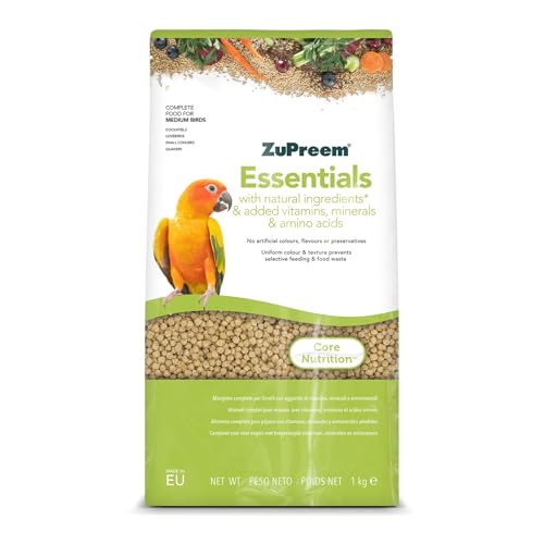 Zupreem Essentials Futter Für Gefährtenvögel - Natürliche Inhaltsstoffe - Futter Für Vögel Geeignet Für Agaporniden, Nymphensittiche, Argentinische Papageien Und Andere Mittelgroße Vögel - 1 Kg Zupreem Essentials Futter Für Gefährtenvögel - Natürliche Inhaltsstoffe - Futter Für Vögel Geeignet Für Agaporniden, Nymphensittiche, Argentinische Papageien Und Andere Mittelgroße Vögel - 1 Kg von ZuPreem