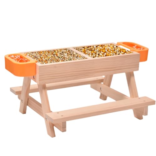 Zuasdvnk Hühner-Futterstation – Hühnerfutter-Futterspender | Bewässerungsset mit Holztisch, Geflügelfütterungsausrüstung, Haustierbedarf für Bauernhof, Küken, Ente, Wachtel, Vogel Zuasdvnk Hühner-Futterstation – Hühnerfutter-Futterspender | Bewässerungsset mit Holztisch, Geflügelfütterungsausrüstung, Haustierbedarf für Bauernhof, Küken, Ente, Wachtel, Vogel von Zuasdvnk