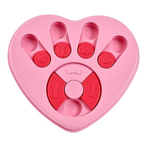 Zuasdvnk Hund Slow Feeder Bowl, Puzzlespiel Hund Futternapf, Interaktives Hundespielzeug Hundenapf, Anti-Ersticken Puzzle Feeder Hund Futternäpfe Herzform für Hunde & Katzen von Zuasdvnk