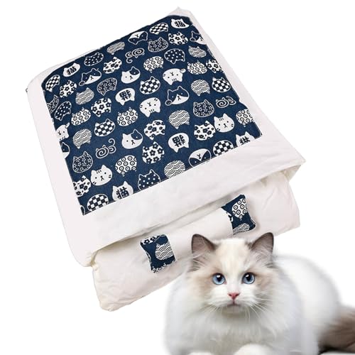 Zuasdvnk Katzenbetthöhle, Kuschelsack, Decke, Betthöhle für Katze, Haustiermatte, Wärmekissen, Sack, waschbare Haustiermatte, Wärmematte, Sack für kleine, mittelgroße Haustiere und Hunde von Zuasdvnk