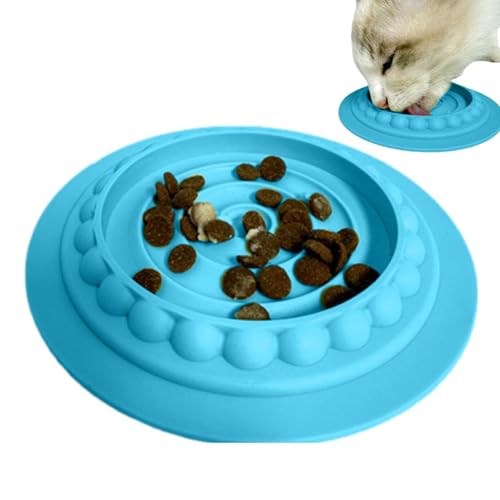 Zuasdvnk Katzenfutter Schüssel Slow Feeder | Hund Futternäpfe Pet Feeder - Slow Feeder Bowl Leckmatte, Hundeschalen Slow Food Bowl, Interaktiver Katzenfutterspender für alle Rassen Katzen Hunde von Zuasdvnk