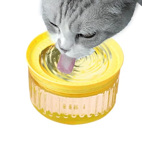 Zuasdvnk Katzenwasserspender, Wasserschale für Katzen ohne Verschütten - 1800 ml Spill Proof Water Bowl Spender,Abnehmbarer Wasserer, langsamer Trinkfutterbehälter -PET -Vorräte für Hunde und Katzen von Zuasdvnk