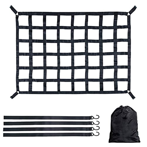 Zuasdvnk Ladeflächennetz, Schwere Ladenetze Pickup Ladeflächennetz Gepäcknetz Verstellbar Frachtnetz Ladenetz Organizer Netz Ladungssicherung für SUV Pickup Truck Anhänger 208 x 127cm von Zuasdvnk