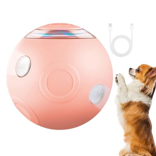 Zuasdvnk Rotierender hüpfender Hundeball, intelligenter rotierender Ball mit Blitzlichtern, intelligenter rotierender aktiver Rollball für kleine und mittelgroße Hunde, Haustiere und Katzen im von Zuasdvnk