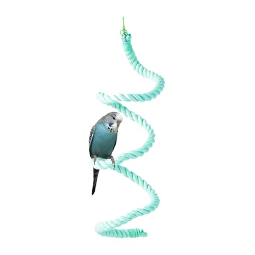 Zuasdvnk Vogelseilbarsch, Seilstange für Vogelkäfige | Flexibler Papageienstange für großen Vogel | Macaw Swing Ladder Bite-resistente Flexible Standstock von Zuasdvnk