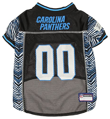 Zubaz NFL Team Pet Jersey für Hunde, Carolina Panthers, Größe L von Zubaz