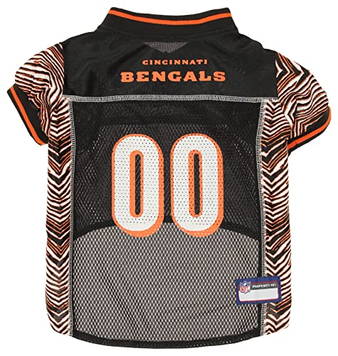 Zubaz NFL Team Pet Jersey für Hunde, Cincinnati Bengals, Größe L von Zubaz