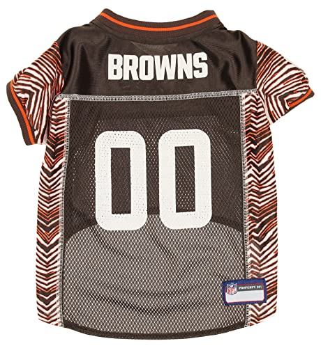 Zubaz NFL Team Pet Jersey für Hunde, Cleveland Browns, Größe L von Zubaz