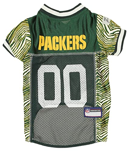 Zubaz NFL Team Pet Jersey für Hunde, Green Bay Packers, Größe L von Zubaz