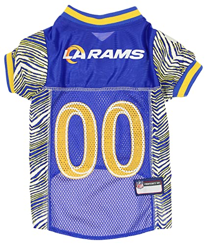 Zubaz NFL Team Pet Jersey für Hunde, Los Angeles Rams, Größe L von Zubaz