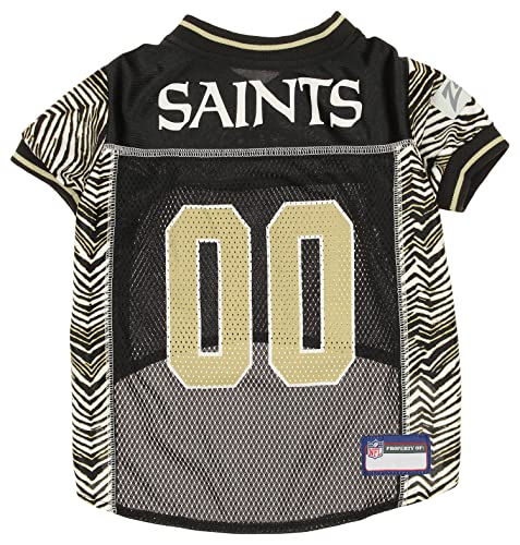 Zubaz NFL Team Pet Jersey für Hunde, New Orleans Saints, Größe M von Zubaz