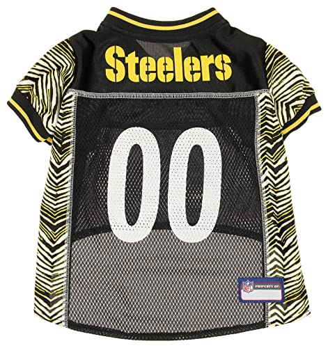 Zubaz NFL Team Pet Jersey für Hunde, Pittsburgh Steelers, Größe L von Zubaz