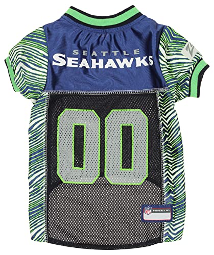 Zubaz NFL Team Pet Jersey für Hunde, Seattle Seahawks, Größe M von Zubaz