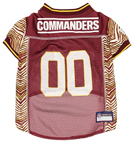 Zubaz NFL Team Pet Jersey für Hunde, Washington Commanders, XS von Zubaz