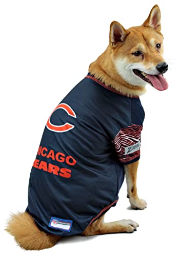 Zubaz NFL Team Pet T-Shirt für Hunde, Chicago Bears, Größe L von Zubaz