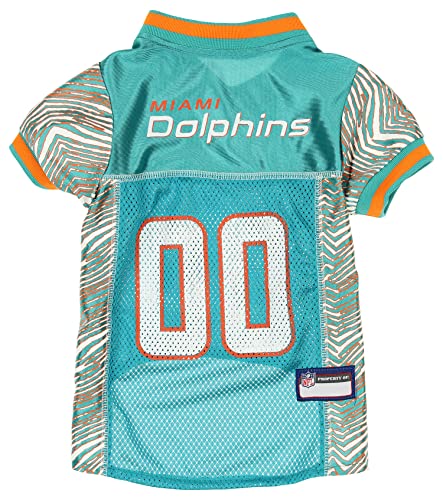 Zubaz NFL Team Pet Trikot für Hunde, Miami Delphins, Größe L von Zubaz