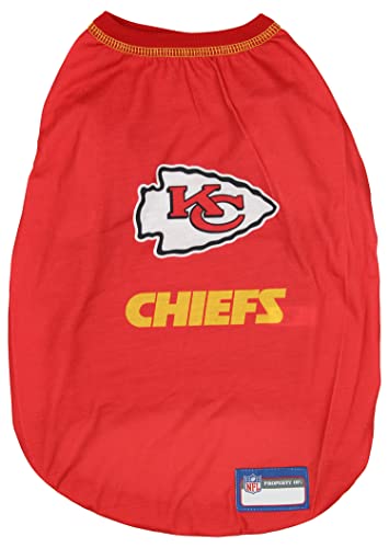 Zubaz X Pets First NFL Kansas City Chiefs T-Shirt für Hunde und Katzen, Größe M von Zubaz