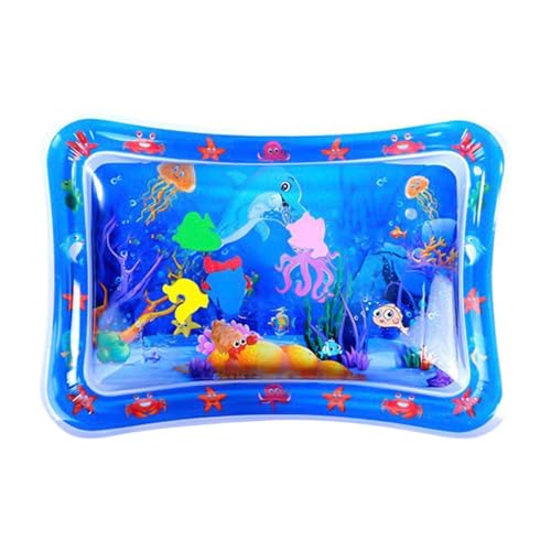 Tummy Time Toys, Interaktives Wassermatte Baby, Hundespielzeuge Katzen Spielmatte, Baby Aquarium Wasserspielmatte Zur Förderung Motorischer Fähigkeiten von Zubehors