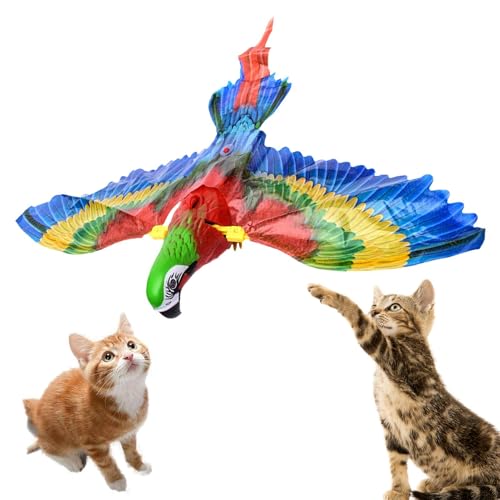 Zubehors Simuliertes fliegendes Vogel-Katzenspielzeug, interaktives fliegendes Vogel-Katzenspielzeug, /Papageien-Simulationsvogel, interaktives Spielzeug für Hauskatzen, Fliegendes Spielzeug für von Zubehors