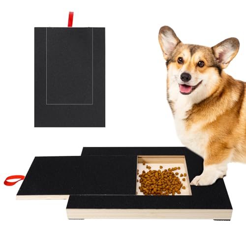 Zuimei Dog Nail Scratch Board, Multifunktionale Kratzbretter Hund Nagelfeile Board Welpen Nagel Schleifen Pad Stabile Hundepfoten Kratzbrett mit Eingebauter Snackbox für Haustier von Zuimei