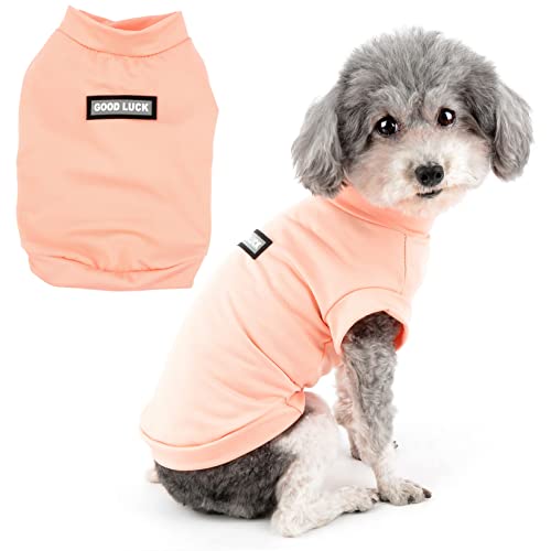 Zunea Kleine Hunde Shirts Schnell Trocknen Sommer T-Shirts Kühlende Welpenkleidung Weiche Ärmellose Weste Tank Top Atmungsaktiv Dehnbar Chihuahua Bekleidung Sonnenschutz für heißes Wetter Rosa XXL von Zunea