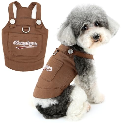 Zunea Welpen-Shirts für kleine Hunde, Mädchen und Jungen, Sommerweste, Kleidung mit D-Ring, weiches Basic-T-Shirt, Haustier-T-Shirt, Hunde, Katzen, Tanktop mit großer Tasche, Chihuahua, Braun, Größe M Zunea Welpen-Shirts für kleine Hunde, Mädchen und Jungen, Sommerweste, Kleidung mit D-Ring, weiches Basic-T-Shirt, Haustier-T-Shirt, Hunde, Katzen, Tanktop mit großer Tasche, Chihuahua, Braun, Größe M von Zunea