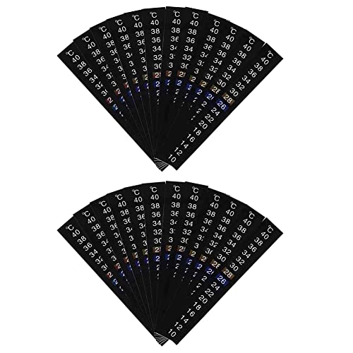 Zunedhys 24 Stücke Tragbares Aquarium Aquarium Aufklebbarer Thermograph Temperatur Messung Celsius Thermometer Aufkleber von Zunedhys