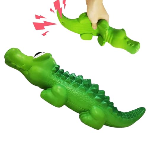 Zähne Reinigen Harte Hundespielzeug - Hundezähne Reinigung Spielzeug, Quietschende Hund Kauen Spielzeug | Crocodile Design Hundezähne Reinigung Latex, Quietschende Hund Dentaal Für von Zunetsutock