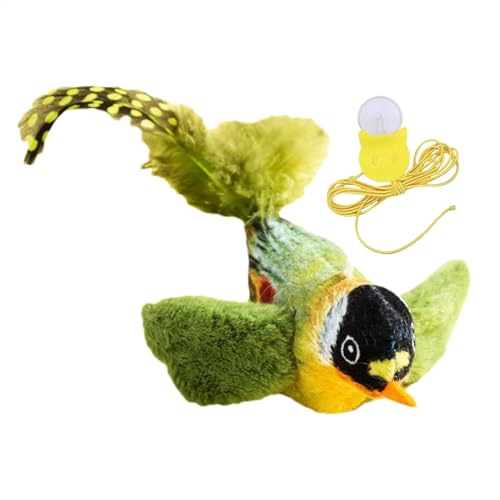 Zunetsutock Bird Cat Toy - Vogelkatze Spielzeug für Innenkatzen | Realistic Chirp Tweet Catnip Toys, Touch aktiviertes Kätzchenspielzeug, niedliche Katzenübung Spielzeug für spielerischen Katzenspaß von Zunetsutock