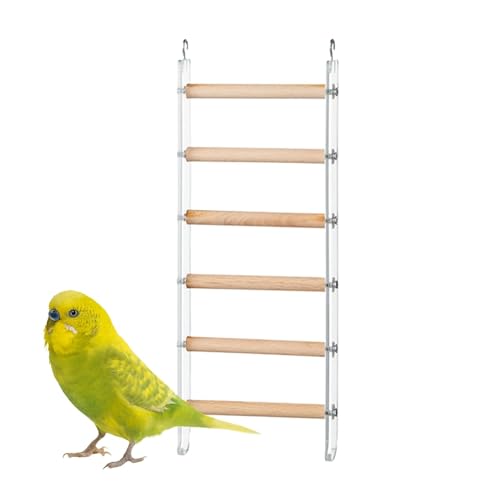 Zunetsutock Vogelleiter für Käfig, Vogelkäfigleiter - Conure Cage Stand Accessoires,Vögel Klettern Leiter mit 360 ° rotatierbarem Haken für Lovebirds, Sittiche, Wellensittich, Cockatiel von Zunetsutock