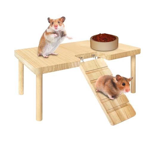 Escaliers pour hamsters - Accessoire de cage en bois pour grimper et jouer | Jouet d'escalade avec plateforme, idéal pour hamsters, gerbilles et souris, stimule l'exercice et l'agilité, parfait von Zunishaone