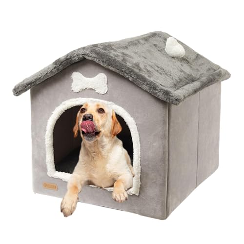 Maison de chat chaude d'hiver - Niche pliable pour animaux de compagnie, lit doux et confortable | Maison pour chiens et chats de petite, moyenne et grande taille, parfait pour l'hiver, nid douillet p von Zunishaone