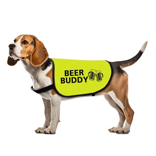 Lustige Bier-Hundejacke, Weste, Bier-Buddy Slogan, Social Distancing, Geschenk, Trink-Buddy Weste (Bier Buddy Medium) von Zuo Bao