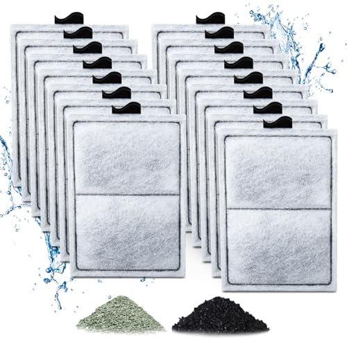 Zuqqony 15 Stück PF-L Filterkartuschen für Top Fin Silenstream PF20, PF30, PF40 und PF75 Power Filter, Remplacement Aquarium Kohlekartusche mit Zeolith von Zuqqony